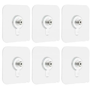 uxcell 6�Z�b�g �S���Ǘp�t�b�N 2.4 �A�N������ �h�胋�s�v �h�� �ω׏d �S���Ǘp �����E�L�b�`���p �I�|���t�b�N 6.8×6 mm