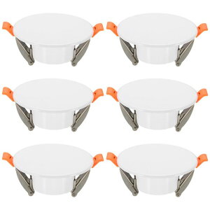 uxcell 6�Z�b�g 95mm/3.7�C���` �ی^�V�[�����O�J�o�[�v���[�g LED�_�E�����C�g�p�z�[���g���� �ǌ��p�X�v�����O�}�E���g�����t���b�g�L���b�v�A�N�Z�X�p�l�� 2.2-3.3�C���`�V�[�����O�E�ǊJ��