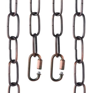 uxcell 6ft �Ɩ��p�`�F�[�� 3 mm/0.12�C���` ���[�v�����^���y���_���g�V�����f���A�`�F�[�������p �N�C�b�N�����N ���b�N2�t�� �v�����g�y���_���g�E�V�����f���A�Ɩ����p ���b�h�u�����Y