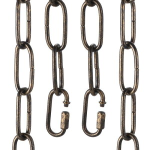 uxcell 6�t�B�[�g�Ɩ��p�`�F�[�� 4mm/0.16�C���` ���[�v�����^���y���_���g�V�����f���A�`�F�[�������p�N�C�b�N�����N ���b�N2�t���i���J���[�j