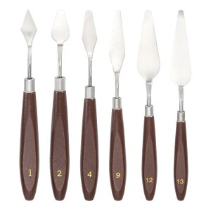 uxcell 6���Z�b�g �p���b�g�i�C�t 16/16.9/17.3/19.2/21.2/21.8cm �X�e�����X�� �_��̂���X�p�`���� �p���b�g�i�C�t �v���X�`�b�N�n���h���t�� �X�N���[�s���O ���G �A�N�����G�̋�p