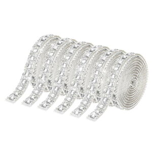 uxcell 6���[�� �S����?���{�� 1���[�h ������?�e�[�v ��0.8cm �K���X�� �r���e�[�W�� �ߕ�DIY�N���t�g �p�[�e�B�[�����p �z���C�g