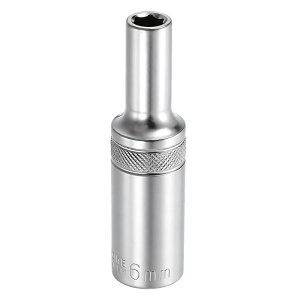 uxcell 6�|�C ���g �f�B�[�v�\�P�b�g 3/8�h���C�u 6mm �f�B�[�v���g���b�N CR-V�| �����j�b�P�����b�L �C���p�N�g�\�P�b�g 64mm/2.5�����O �t���b�v�X���[�u�c�[�� �ƒ�p �����ԗp �i�b�g�{���g�C
