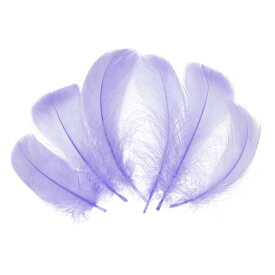 uxcell 100枚 ライトパープル クラフトフェザー 3-6インチ カラーフェザー 手芸用ふわふわフェザー DIYクラフト ドリームキャッチャー材料 ウェディングパーティー装飾品