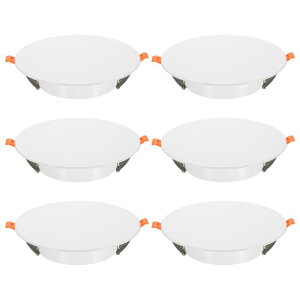 uxcell 6���Z�b�g 185mm/7.3�C���` �ی^�V�[�����O�J�o�[�v���[�g LED�_�E�����C�g�p�z�[���g���� �ǌ��p�X�v�����O�}�E���g�����t���b�g�L���b�v�A�N�Z�X�p�l�� 4.9-6.9�C���`�V�[�����O�܂���