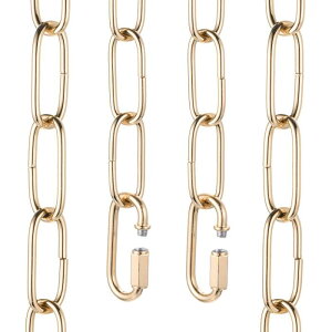 uxcell 6�t�B�[�g�Ɩ��p�`�F�[�� 3 mm/0.12�C���` ���[�v���^���y���_���g�V�����f���A�`�F�[�������p�N�C�b�N�����N ���b�N2�t���i�v�����g�y���_���g�E�V�����f���A�Ɩ����p ���[�Y���j