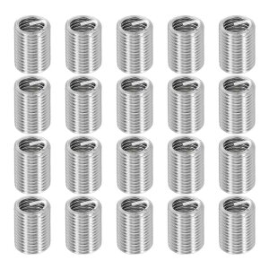 uxcell 80���� ���C���[�X���b�h���y�A�C���T�[�g M8 x 1.25 x 3D (24mm) ���g���b�N 304H�X�e�����X�|�� �w���J���R�C�����C���[ �X�N�����[ �X���b�h�X���[�u �V�[�X �����ԏC���p