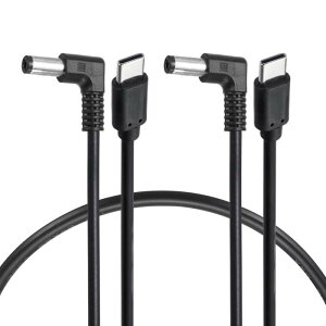 uxcell USB C to DC �d���P�[�u�� 12V 3A 36W 5.5x2.1mm 1.3ft USB C to DC �o�P�b�g�v���O PD�g���K�[ �^�C�vC�d���R�[�h �}���[�d�P�[�u�� �m�[�g�p�\�R�� ���j�^�[ �h�ƃJ�����p 2�{�p�b�N