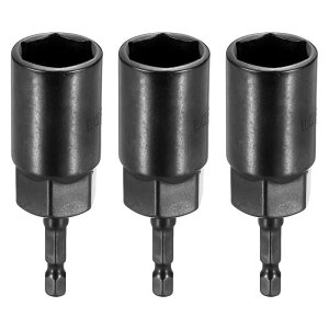 uxcell 19mm ���[�g���K�i 6�|�C ���g�\�P�b�g 1/4 (6.35mm) �N�C�b�N�`�F���W�Z�p�V�����N 80mm (3.15�C���`) ���� �Z�p�\�P�b�g �p���[�h�����h���C�o�[�p Cr-V�|�� �{���g�Z�b�^�[ 3�Z�b�g ��