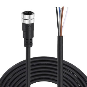 uxcell M12 5�s�� �X�g���[�g ���X �q��p�R�l�N�^�P�[�u�� 19.7ft �h��IP67 �q��p�Z���T�[�d�C�P�[�u��