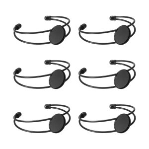 uxcell 6�Z�b�g �x�[���g���C�󔒃u���X���b�g����A20mm �����\�Ȋی^�g���C��� �󔒃o���O�� DIY��ΐ��� �u���X���b�g�p�A���F