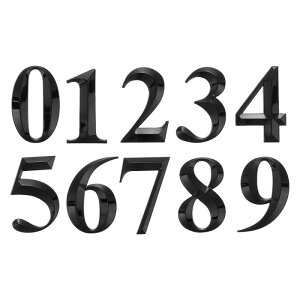uxcell 20���Z�b�g �O���p�n�E�X�i���o�[ 4�C���` 0-9 �Z���t�A�h�w�V�u ���[���{�b�N�X�p 3D�h�A�i���o�[�X�e�b�J�[ �A�p�[�g�E�������E�z�e�����[���T�C���p ��