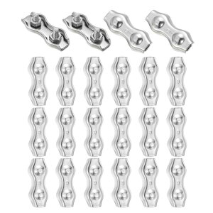 uxcell M3 304�X�e�����X�| �_�u�����C���[���[�v�N���b�v 2mm�`2.5mm�a���C���[���[�v�p�Œ�N���b�v 22����