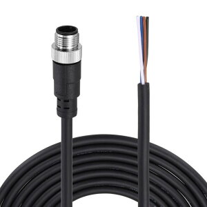 uxcell M12 5�s�� �X�g���[�g �I�X �q��p�R�l�N�^�P�[�u�� 19.7ft �h��IP67 �q��p�Z���T�[�d�C�P�[�u��