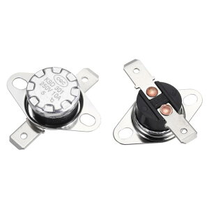 uxcell K SD301�T�[���X�^�b�g 5°C/41°F 10A �펞��(N.C) �����\�X�i�b�v�f�B�X�N���x�X�C�b�` �d�q�����W/�I�[�u��/�R�[�q�[���[�J�[�p 2�Z�b�g �x�[�N���C�g�ގ�