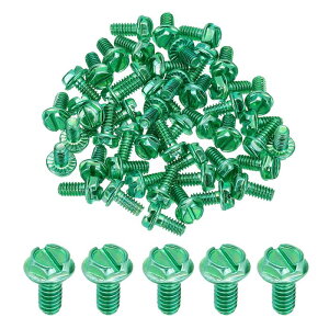 uxcell #8-32 x 5/16 �l�W�ڒn�X�N�����[ 40���� �ΐF �d�C�ڒn�p�X�N�����[ �a�t���Z�p�� �t�����W�t �ƒ�p�����v �d�C�R���Z���g �X�C�b�` �ڑ��{�b�N�X�p
