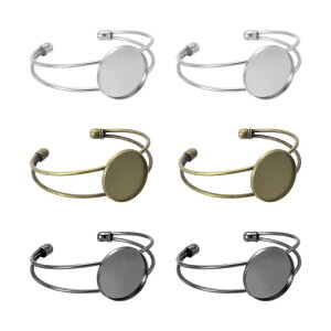 uxcell 6�Z�b�g �x�[���g���C�󔒃o���O�� 25mm �����\�Ȋی^�g���C�� �z���C�g/�u�����Y/�u�����Y DIY��ΐ���p