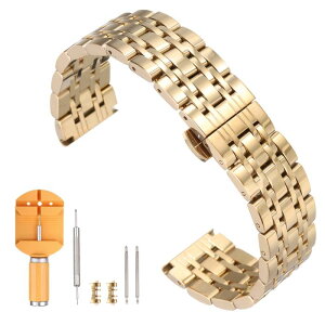 uxcell �X�e�����X�X�`�[�� �E�H�b�`�o���h 22mm �N�C�b�N�����[�X ���^�� �����d�グ �����p�o�^�t���C�o�b�N�� �E�H�b�`�X�g���b�v ���O���H��t�� �����Y ���f�B�[�X ���g�[��