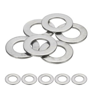uxcell M30�p�����b�V���[ 6�Z�b�g 304�X�e�����X�|�� ���a30mm×�O�a56mm×����4mm �{���g�p �H��C���E�L�b�`���E�X�܁E���O���ݗp (�V���o�[�g�[��)