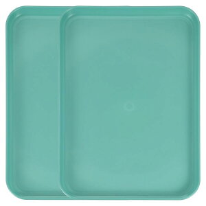 uxcell �v���X�`�b�N���g���[2���g�A31cm×22.2cm �����`�t�[�h�g���[ �L�b�`���E���X�g�����E�J�t�F�E�t���[�c�E�o�[�K�[�E�����`�E�f�U�[�g�p �_�[�N��