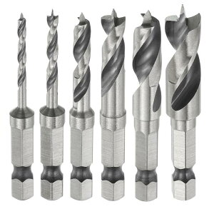 uxcell 6�{�Z�b�g �u ���b�h�| �C���g�h�����r�b�g 3/32�C���` - 3/8�C���`�a 1/4�C���`�Z�p�V�����N �V���[�g�h�����r�b�g �����x�| 1.34�C���`��ƒ� ���h�������c�C �X�g�h���� �؍H�p ���E�v