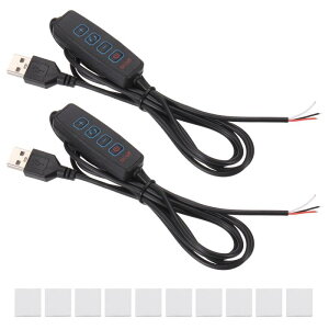 PATIKIL 4.92ft LED�X�g���b�v�����X�C�b�`�A2�Z�b�g DC5V �{�^����U S B�C�����C���X�C�b�` �s�O�e�[���P�[�u�� ���邳�����\ �R���g���[���[�t�� LED���[�v���C�g�p�A��