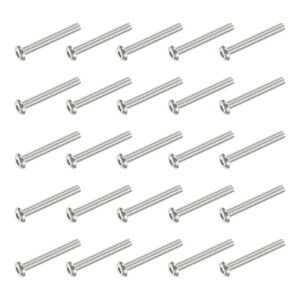PATIKIL �{�^���w�b�h�\�P�b�g�L���b�v�l�W 25���� #10-32 UNF x 38.1mm 304 �X�e�����X�|�� �Z�p�h���C�u �S�l�W �@�B�p�{���g �l�W �Ƌ�p �E�H�[�^�[�|���v�Ɩ���� �V���o�[