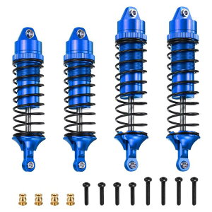 uxcell 4�s�[�X RC �V���b�N �A�u�\�[�o�[ 1/10 90mm/105mm �A���~ �X���b�h �t�����g & ���A �V���b�N �A�u�\�[�o�[ �_���p�[ �g�� �Z�b�g 1/10 RC �J�[ �N���[���[ ���[�V���O ���[�� �p �u���[