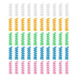 uxcell 50���� �������[�d�R�[�h�v���e�N�^�[ �_��ȃV���R���� �X�}�z���イ�ł�/USB/�}�E�X/�w�b�h�z��/�m�[�g�p�\�R���p�P�[�u���ی�J�o�[ �z���C�g/��/�u���[/�s���N/�C�G���[