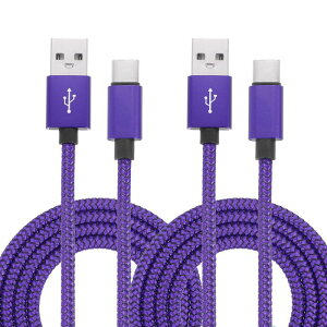uxcell 6.56�t�B�[�g US B �^�C�v C �[�d�P�[�u�� 2�{�Z�b�g 2.4A �^�C�v-C ���� US B A �ґg �f�[�^�]���P�[�u�� �^�u���b�g �X�}�z LED�f�X�N�����v �h���[���p �p�[�v��