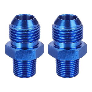uxcell 2�Z�b�g AN10 ���[���t���A 3/8N P T �p�C�v�p�� �A���~�j�E���� �X�g���[�g ���j�I���J�v���[ �R�l�N�^�[ �R���z�[�X�A�_�v�^�[ �����ԗp �u���[