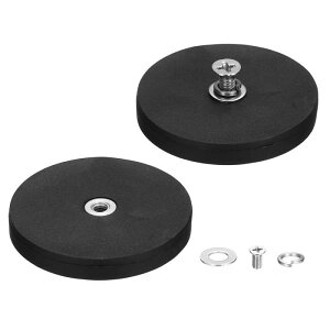 uxcell 2�Z�b�g 1.7�C���`�a �S���R�[�g�}�O�l�b�g 19LBS�σX�N���b�` �t���b �N�}�O�l�b�g�x�[�X M4���X�l�W�X�^�b�h���i�b�g�t�� �J���� ���C�g�o�[ �~���[ �c�[���p�}�O�l�b�g�z���_�[