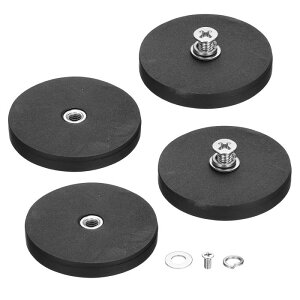 uxcell 4�Z�b�g 1.7�C���`�a �S���R�[�g�}�O�l�b�g 19LBS�σX�N���b�` �t���b �N�}�O�l�b�g�x�[�X M5���l�W�X�^�b�h���i�b�g�t�� �J�����E���C�g�o�[�E�~���[�E�H��p�}�O�l�b�g�z���_�[