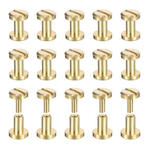 uxcell 30���� �^�J���V�J�S�X�N�����[�A5x6mm �t���b�g�w�b�h �X�N�����[ �o�b�N �o�C���f�B���O�|�X�g �X�^�b�h ���x�b�g �t�@�X�i�[ ���U�[�N���t�g DIY�p �x���g�X�g���b�v
