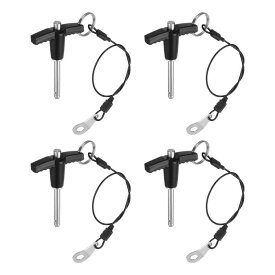 uxcell 4個セット Tハンドルロックピン 5mm×30mm (使用長) ステンレス製 プッシュボタン式速いリリースピン