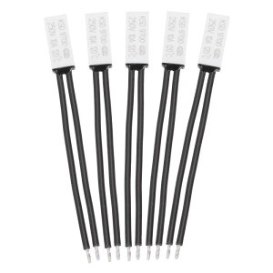 uxcell 5�Z�b�g KSD9700�T�[���X�^�b�g 120°C/248°F �펞�^���x�X�C�b�` �T�[�}���v���e�N�^�[ NC 10A 250V �v���X�`�b�N�����x�R���g���[���[ �Ɠd���i�E���[�^�[�@��p