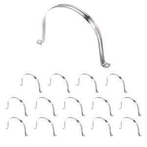 uxcell 15�� �Z�b�g 5 7/8�C���` (150mm) ���ǃN�����v M150 U �^ �p�C�v�N�����v �X�e�����X�| �� �����p�C�v�X�g���b�v U �^�P�b�g 2�� �t�� �p�C�v �`���[�u �z�[�X ���C���[ �R�[�h�Œ� �p