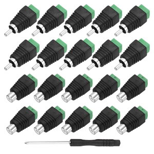 uxcell 20�� RCA �P�[�u�� �͂񂾕s�v �A�_�v�^�[ �I�[�f�B�I �r�f�I �X�s�[�J�[ ���C���[ RCA ���X �I�X �v���O �l�W�� �[�q �R�l�N�^�[ �� (�h���C�o�[�t��)