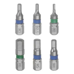 uxcell 6�s�[�X �Z�p�X�N�����[�h���C�o�[�r�b�g 2-6mm 1/4�C���` �Z�p�V�����N 1�C���` ���� S2�| �}�O�l�b�g�t�� �p���[�h�����r�b�g