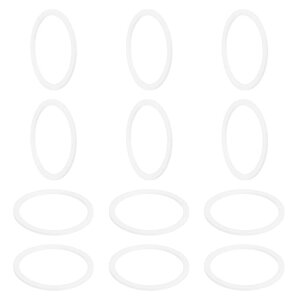 uxcell PTFE�����b�V���[12�Z�b�g�O�a65mm���a55mm����2mm�t�@�E�X�p�C�v�z�[�X�{���g�@�B�p�V�[���X�y�[�T�[�K�X�P�b�g�����O���F