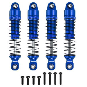 uxcell 4�� RC �V���b�N �A�u�\�[�o�[ 1/18 50mm �A���~�j�E�� �l�W�� �t�����g ���A �V���b�N �A�u�\�[�o�[ �_���p�[ �g�� �Z�b�g 1/18 RC �J�[ �N���[���[ ���[�V���O ���[�� �p �u���[
