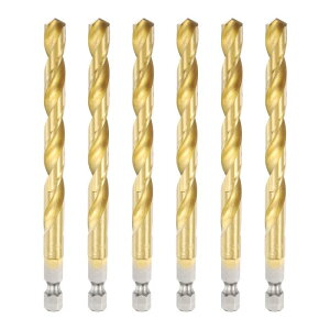 uxcell 6�� 1/4�C���` �Z�p �V�����N �`�^�� �˂��� �h���� �r�b�g 7.5mm ���a 109mm ���� �����| �h���� �r�b�g �d�� ���� �X�e�����X �| ���S �؍� �v���X�`�b�N �p