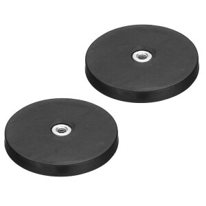 uxcell 2�Z�b�g 2.6�C���`�a ���o�[�R�[�g�}�O�l�b�g 44LBS�ω׏d ����~�߃t���b �N�}�O�l�b�g�x�[�X 1/4-20UNC���l�W�X�^�b�h&�i�b�g�t�� �J�����E���C�g�o�[�E�~���[�E�H��p