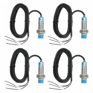 uxcell 4�Z�b�g �U���^�ߐڃZ���T�[ N PN NO M18 DC 6-36V 300mA �ߐڃX�C�b�` ���o�� �A�v���[�`�Z���T�[ 8mm 3���� �Y�Ɨp������ LJ18A3-8-Z/BX