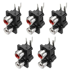 uxcell 5�� PCB�p�l���}�E���gAV���S�R���Z���g 2RCA�\�P�b�g���X�W���b�N �I�[�f�B�I�r�f�IAV�R�l�N�^�[ 3�s�� ��