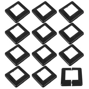 uxcell �|�X�g �X�J�[�g 12�Z�b�g 100x100mm/3.9�C���`x3.9�C���` �v���X�`�b�N�� ���� �X�^�C�� �|�X�g �x�[�X �J�o�[ �g���� �X�J�[�g �t�F���X �K�i �肷�� ���� �|�[�`�p 178x178mm/7�C���`x7�C��