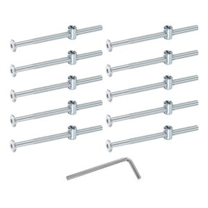 uxcell �x�b�h �t ���[�� �{���g 10�Z�b�g M6 x 100mm �Z�p �\�P�b�g �w�b�h �X�N�����[ �o�P�b�g �i�b�g ��i �x�b�h �{���g �Ƌ� �p �X�N�����[ �Č` �w�b�h �o�P�b�g �i�b�g �����` �t�� �֎q 