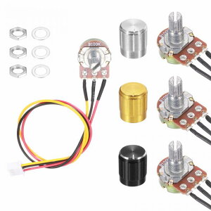 uxcell 3�Z�b�g WH-148 �|�e���V�����[�^ 3�s�� B100K±20% �I�[�� ���j�A�e�[�p�[ ��]���|�e���V�����[�^ XH2.54 �ϒ�R�� �A���~�j�E���m�u3�t�� �I�[�f�B�I�@�� �d�q�H��p