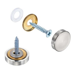 uxcell 6�Z�b�g �X�N�����[�J�o�[�L���b�v�^�J���t���b�g�~���[�p�����l�W�L���b�v �T�C���L���E�n�[�h�E�F�A���ݗp�B���ߒ��a21mm�u���b�V���h�V���o�[