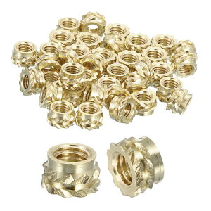uxcell �l�W �C���T�[�g �i�b�g 60�� M3 x 3 mm ���� x 5mm OD 3D�v�����g�p �^�J �i�b�g ���X �l�W �C���T�[�g �^�J �q�[�g�Z�b�g �C���T�[�g ���ߍ��� �i�b�g